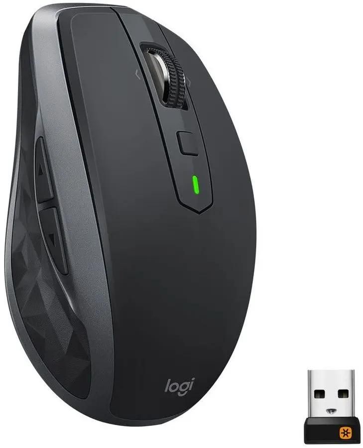 Мышь беспроводная Logitech MX Anywhere 2S, Bluetooth/Радио, оптическая, USB, 4000dpi, графитовый [910-006211]